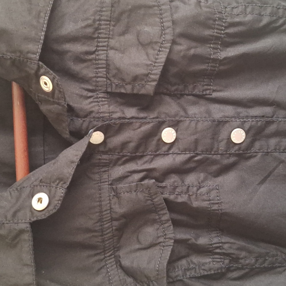 Guess Black Cotton Shirt Dress Size Small - Picture 6 of 11